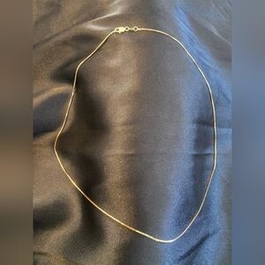 14KP Solid Gold 18” Box Chain Necklace – 2.3g – Delicate Fine Jewelry